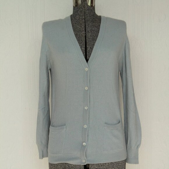 Light blue 70's Pringle cashmere cardigan - Picture 1 of 3